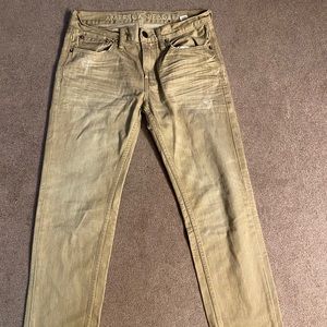 American Eagle Tan Slim Straight Jeans